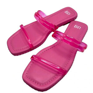 Nordstrom BP Viola Braided Flat Slide Sandals in Barbie Pink Size 8